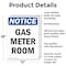Signmission Gas Meter Room, 12 in W x Rectangle, Aluminum OS-2PACK-NS-A-1218-V-13013 - alternate 5